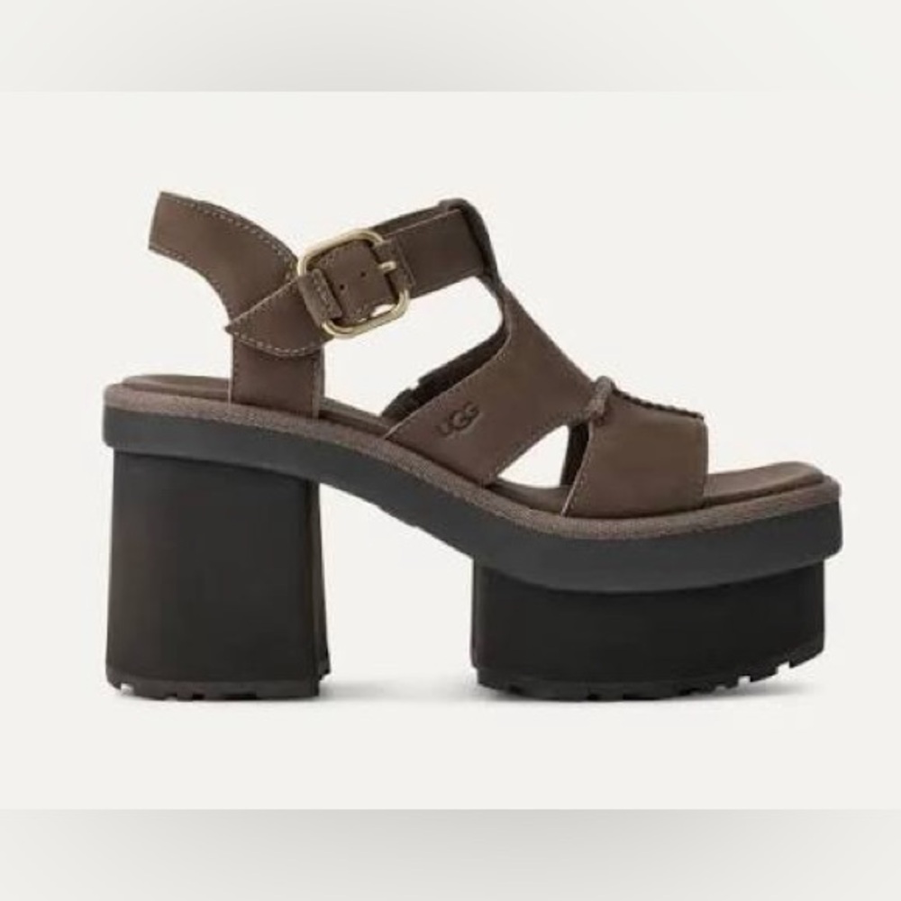 Sz. 9 Women’s Ugg New Heights Platform T-Strap Sandals